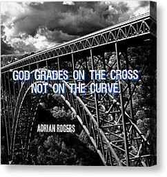 Christian Quotes Canvas Prints - God Grades on the Cross Canvas Print ...