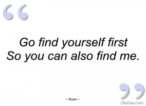 go find yourself first rumi