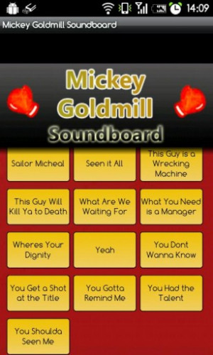 soundboard with over 30 quotes from the character mickey goldmill of ...