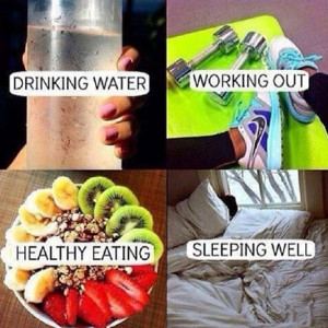 ... Quotes Drinking Water, Working Out, Healthy Eating, Sleeping Well