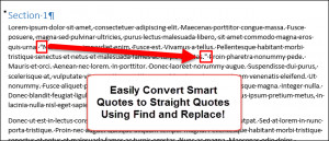 How to Replace Some, Not All, Smart Quotes in a Word 2013 Document