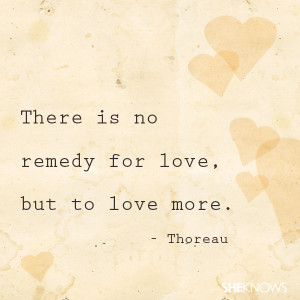 There is no remedy for love, but to love more.