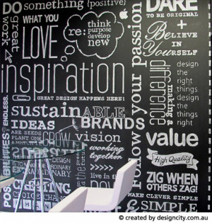 Design City graphic design in Perth - chalkboard inspiration wall ...