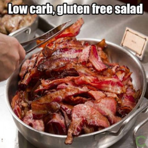 low carb gluten free salad, bacon salad