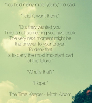 The Time Keeper - Mitch Albom :::: such a wonderful book !!