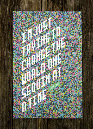 Lady Gaga Changing the World (teal)