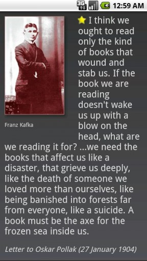 View bigger - Franz Kafka Quotes for Android screenshot