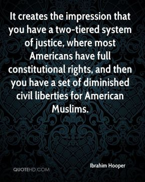 It creates the impression that you have a two-tiered system of justice ...