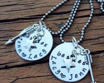Best Friends Custom Metal Stamp Pendant==Customize to your liking!