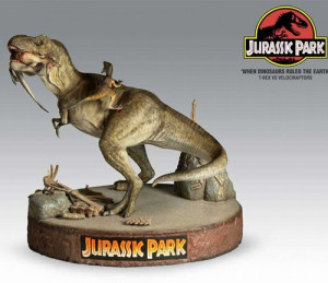 Jurassic Park T Rex vs Velociraptors