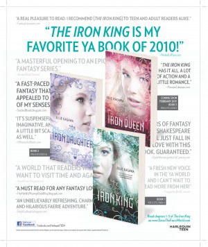 Iron Fey series ad featuring quote from Vampire Book Club