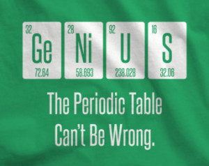 Funny Periodic Table Shirt - Genius T-shirt - Shirts For Geeks Men's ...