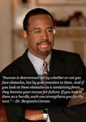 Dr. Benjamin Carson quotes. Success