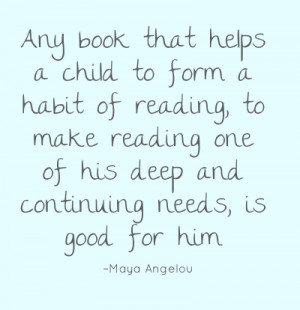 book that helps a child to form a habit of reading, to make reading ...