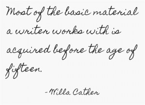 Willa Cather - I love her, but I disagree with this!