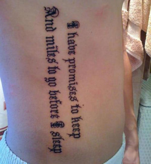 Rib Quote Tattoo Large