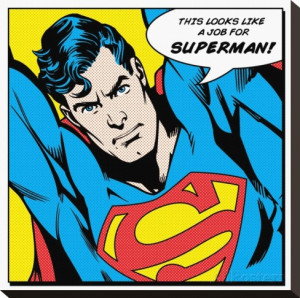Superman-Quote Reproducción en lienzo de la lámina