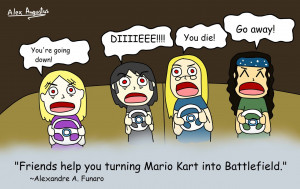 Quote - Friends and Mario Kart by Alecomics