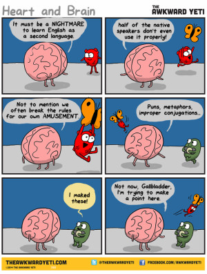 Characters: Brain , Gallbladder , Heart