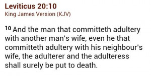 It punishes adultery with death: