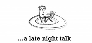 Happiness is, a late night talk with someone special.
