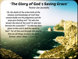 The Glory of God's Saving Grace