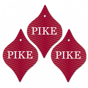 Pi Kappa Alpha Ornament - Set of 3 Tapered Shapes