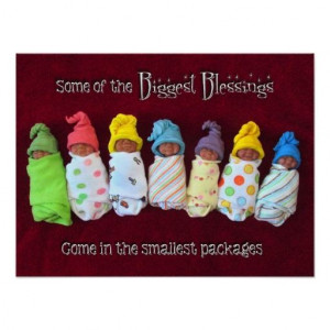 Clay Babies With Quote About Big Blessings: Print