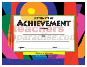 Certificate Of Achievement Colorful 30/Pk