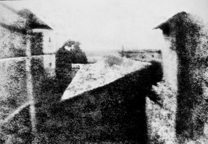 first photo ever taken, 1826 by Nicéphore Niepce...what a name)