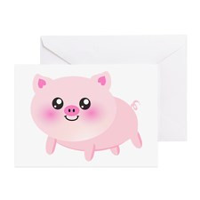 cute pig Greeting Card for