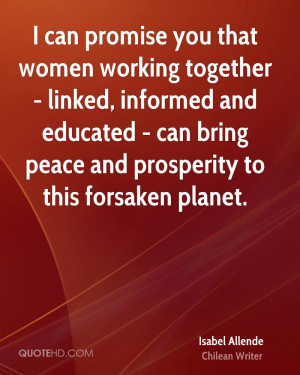 can promise you that women working together - linked, informed and ...