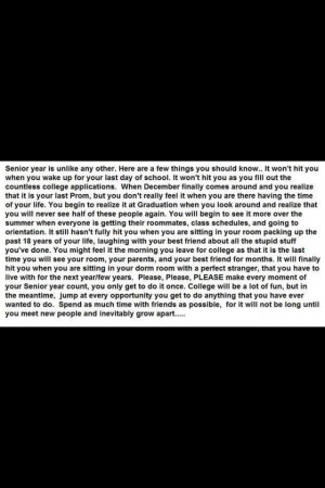 Senior Year Quotes Senior year. graduation quote.