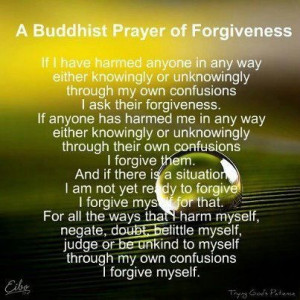 ... Facebook page what was described as a Buddhist prayer of forgiveness