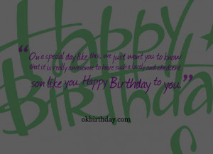 ... and obedient son like you. Happy Birthday to you. 10th birthday quotes