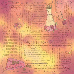 ... Customs - Religious Collection - 12 x 12 Paper - Quotes - Wife