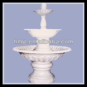 Blanc en fibre de verre jardin artificiels, sirène, fontaine d'eau à ...