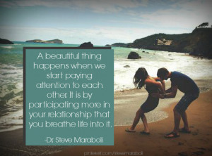 beautiful thing happens when we start paying attention to each other ...