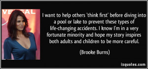 want to help others 'think first' before diving into a pool or lake ...