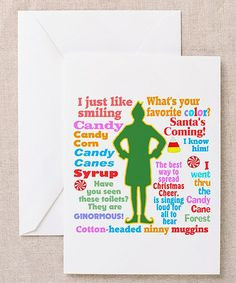 Take a look at this Elf the Movie Quotes Greeting Card - Set of 20 by ...