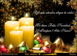 many blessings this christmas spanish christmas card spanish christmas ...
