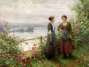 Sur la Terrasse by Daniel Ridgway Knight (American, 1839 - 1924)