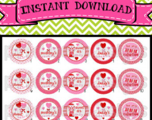 Valentine Candy - cute sayings and sweet candy - INSTANT DOWNLOAD 1 ...