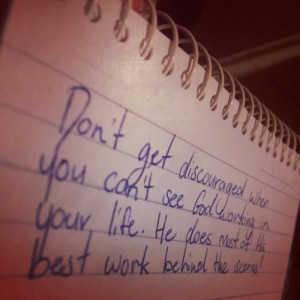 Don't be discouraged.