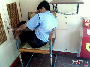 Sleeping On Duty Security Guard Funny Pakistan Picture Which is very ...