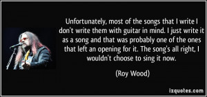 More Roy Wood Quotes