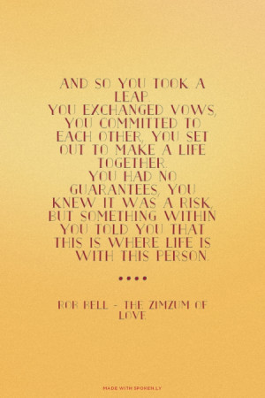 ... this person. Rob Bell - The ZimZum of Love | #love, #marriage, #zimzum