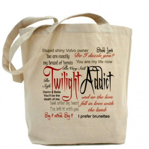 ... Addicted To Twilight Bags & Totes > Twilight Addict Quotes Tote Bag