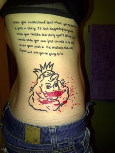 Wow, tattoo from the book Invisible Monsters. 