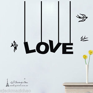 Suspension-LOVE-Wall-stickers-Wall-Quote-Decal-Removable-Art-Vinyl ...
